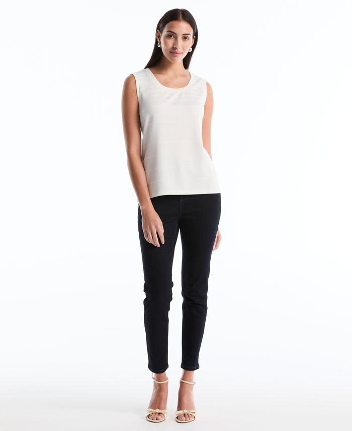 Petite Ottoman Knit Top (Star White)