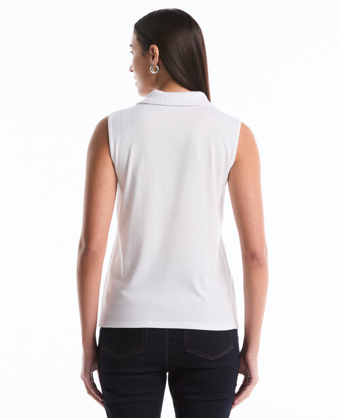 Petite Polo Top (White)