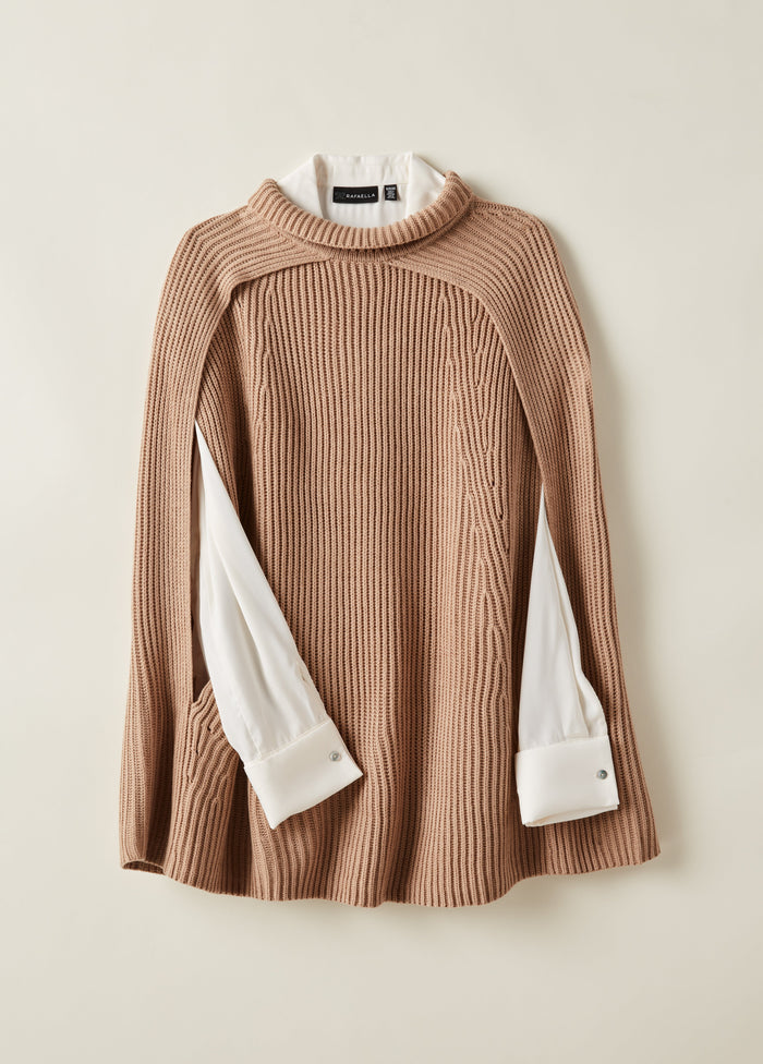 Poncho Sweater (Dark Safari)