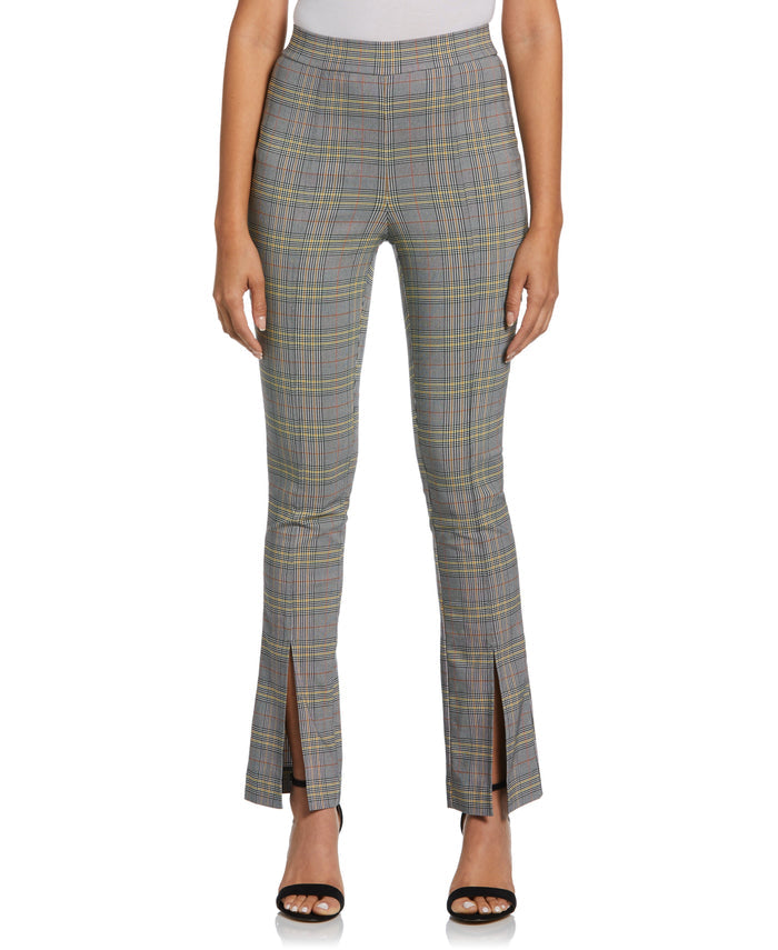 Petite Slit Front Pull-On Pant (Black)