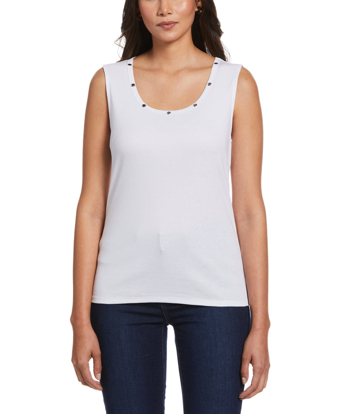 Tank Top with Hardware (White)