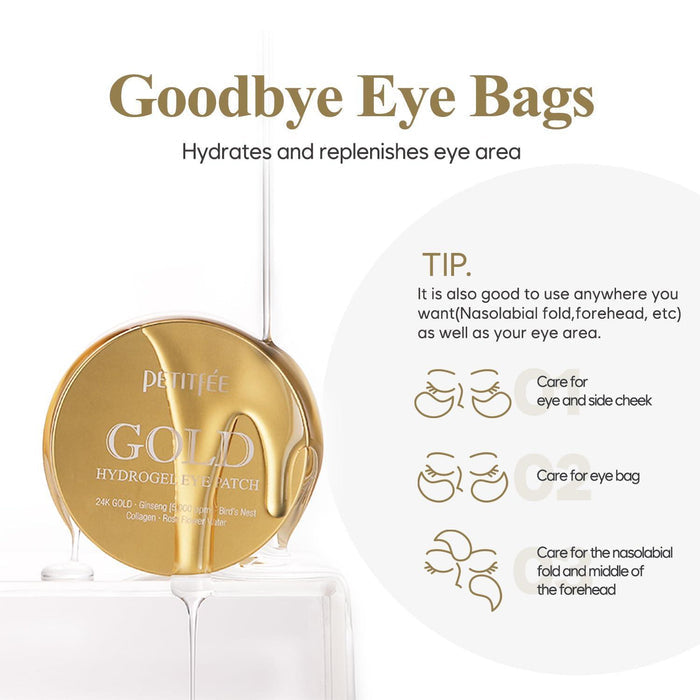 Petitfee Gold Hydrogel Eye Patch 60 pcs