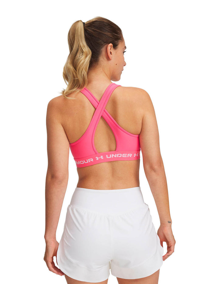 Sostén deportivo armour® mid crossback rosado para mujer Under Armour
