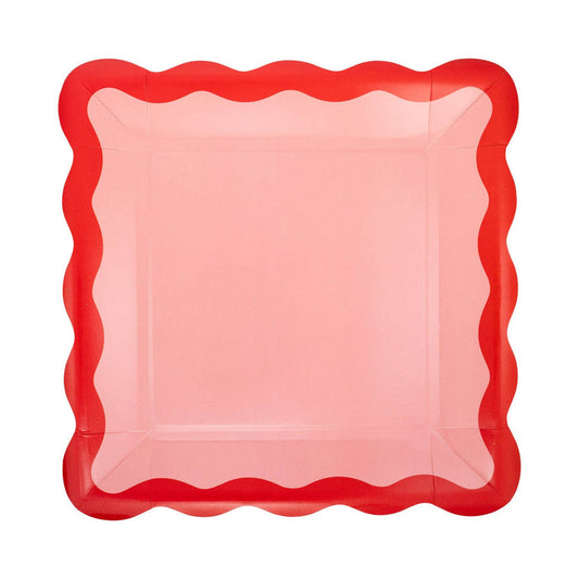 Pink and Red Ric Rac Plate