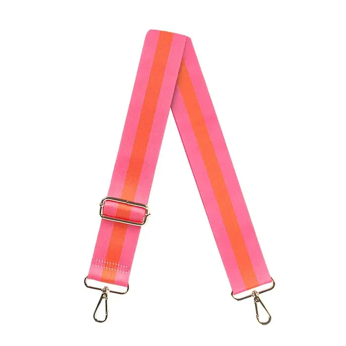 Pink Orange Stripe Crossbody Strap