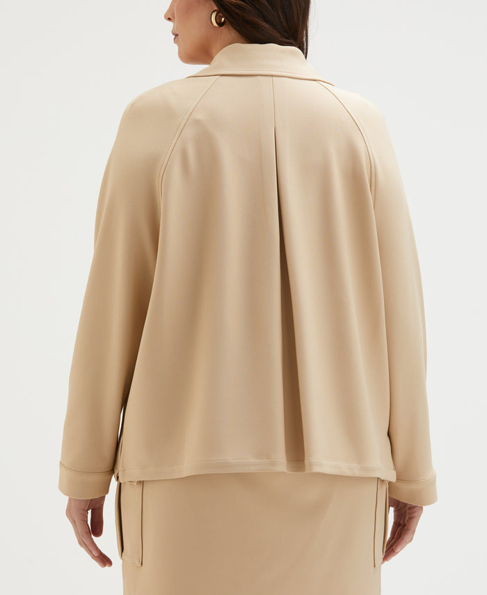 Plus Size Cargo Jacket (Irish Cream)