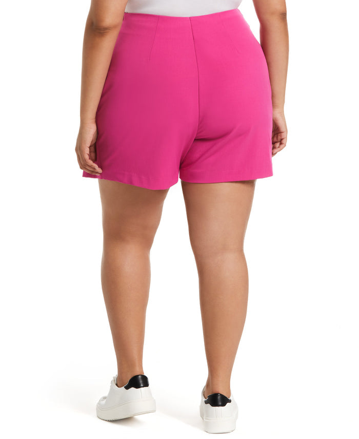 Classic Fit Skort with Front Slit (Cosmo Pink)