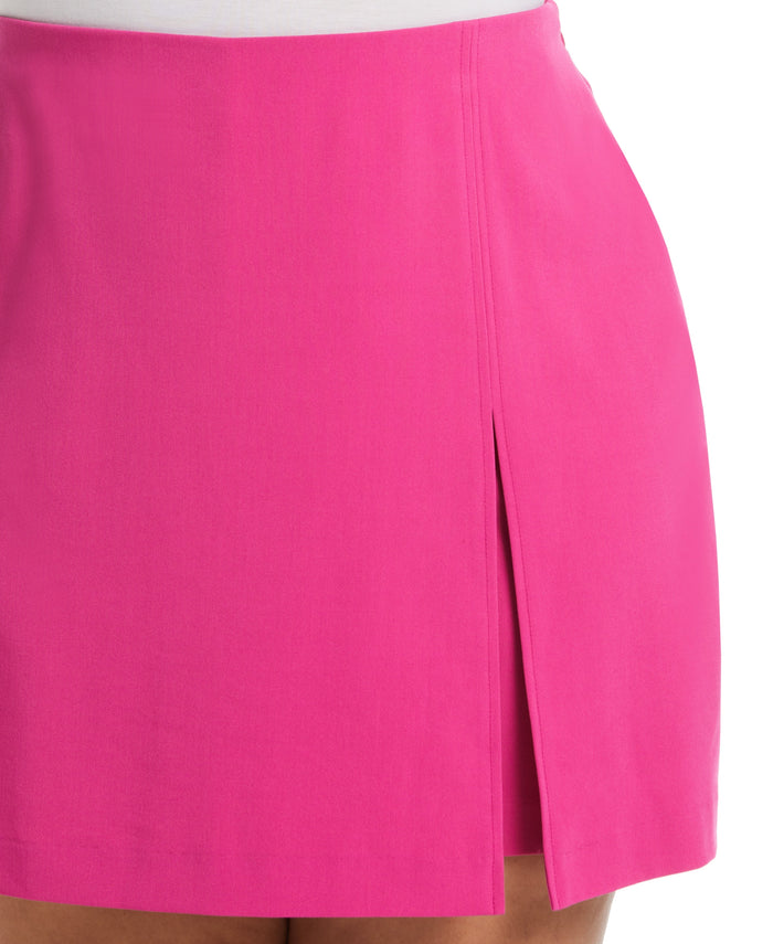 Classic Fit Skort with Front Slit (Cosmo Pink)