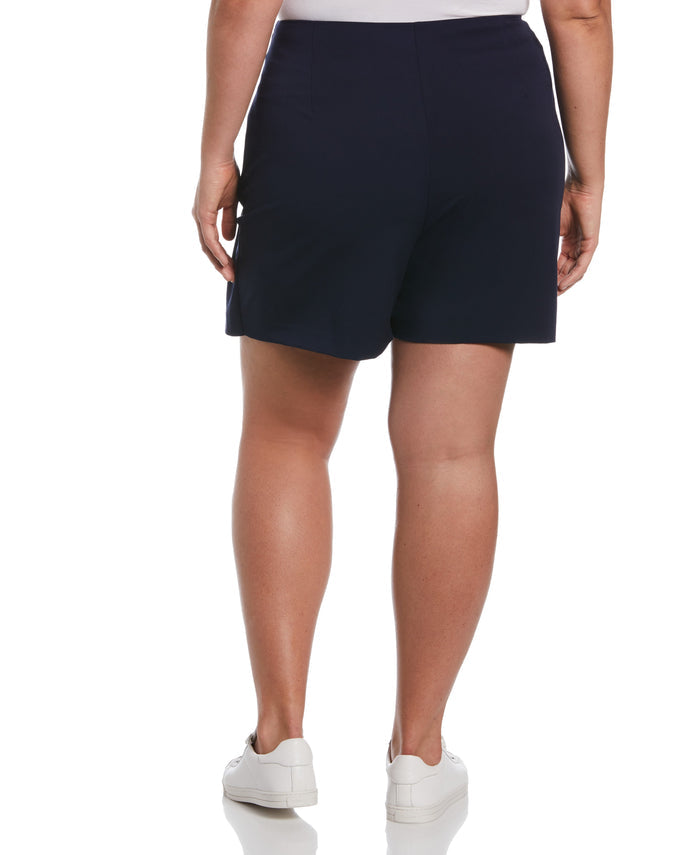 Classic Fit Skort with Front Slit (Navy)