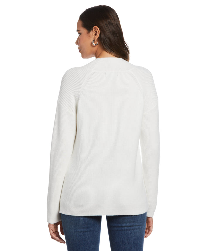 Cutout Neck Sweater (Snow White)