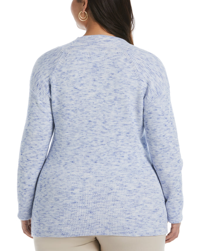 Cutout Neck Sweater (Dazzling Blue)