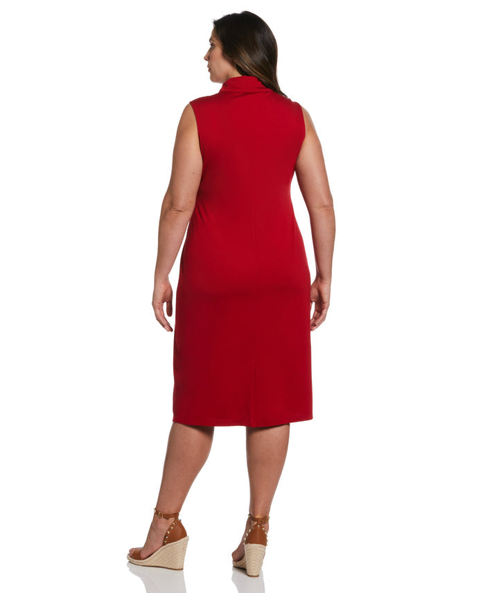 Funnel Neck Dress (Ruby)