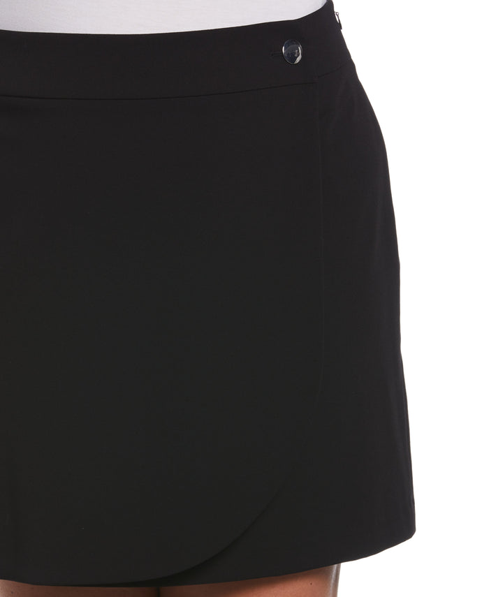 Modern Fit Wrap Skirt (Black)