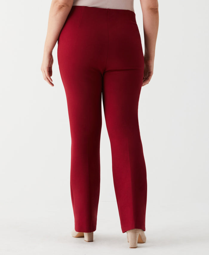Plus Size Ponte Boot Cut Pant (Rhubarb)