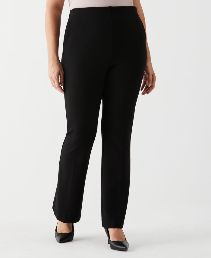 Plus Size Ponte Boot Cut Pant (Black)