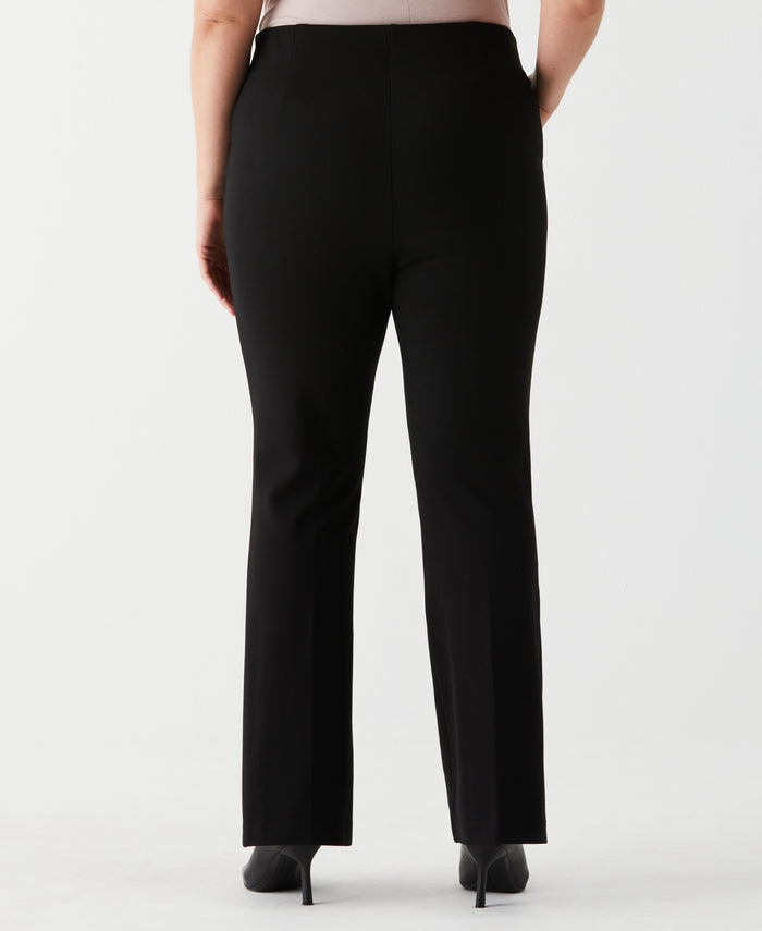 Plus Size Ponte Boot Cut Pant (Black)