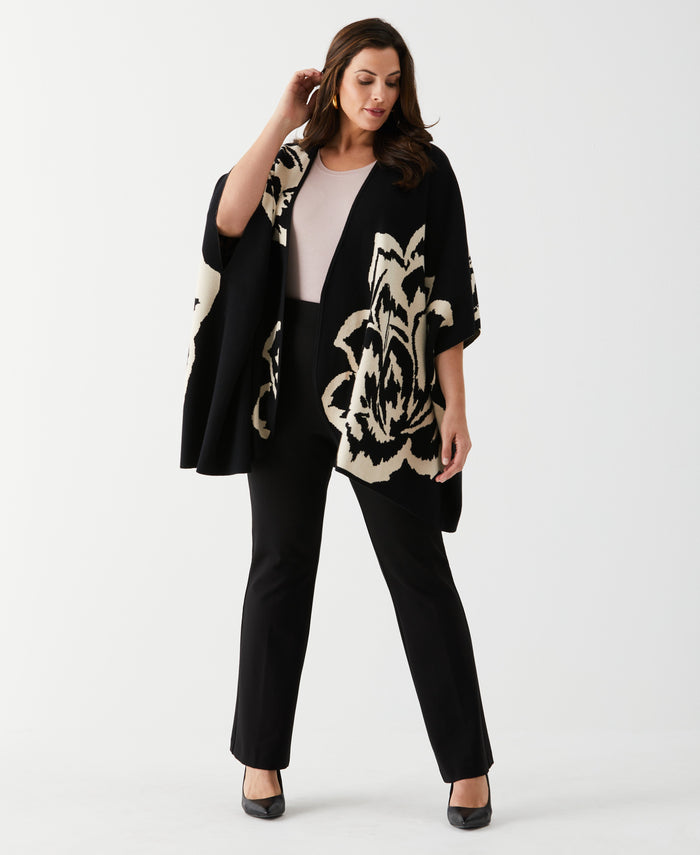 Plus Size Ponte Boot Cut Pant (Black)