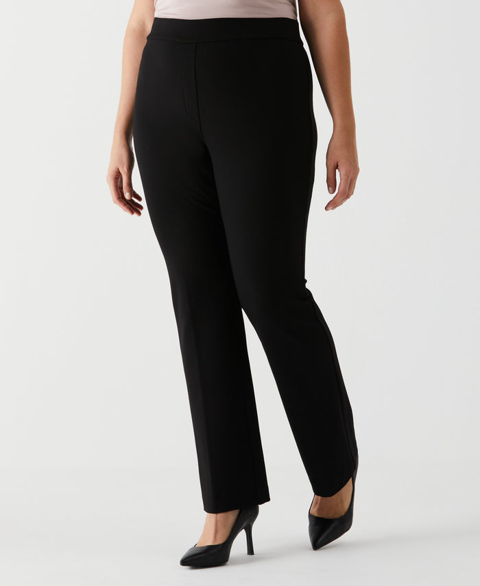Plus Size Boot Cut Pull-On Pant (Black)