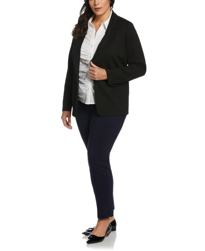 Plus Size Ruched Front Poplin Shirt (White)
