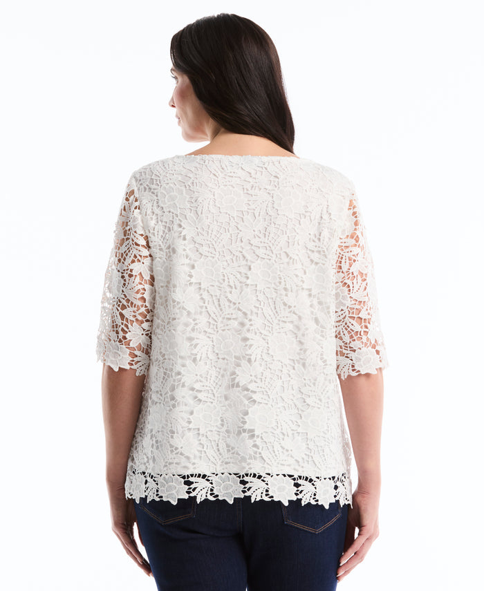 Plus Size Ottoman Knit Cardigan Sweater (Star White)