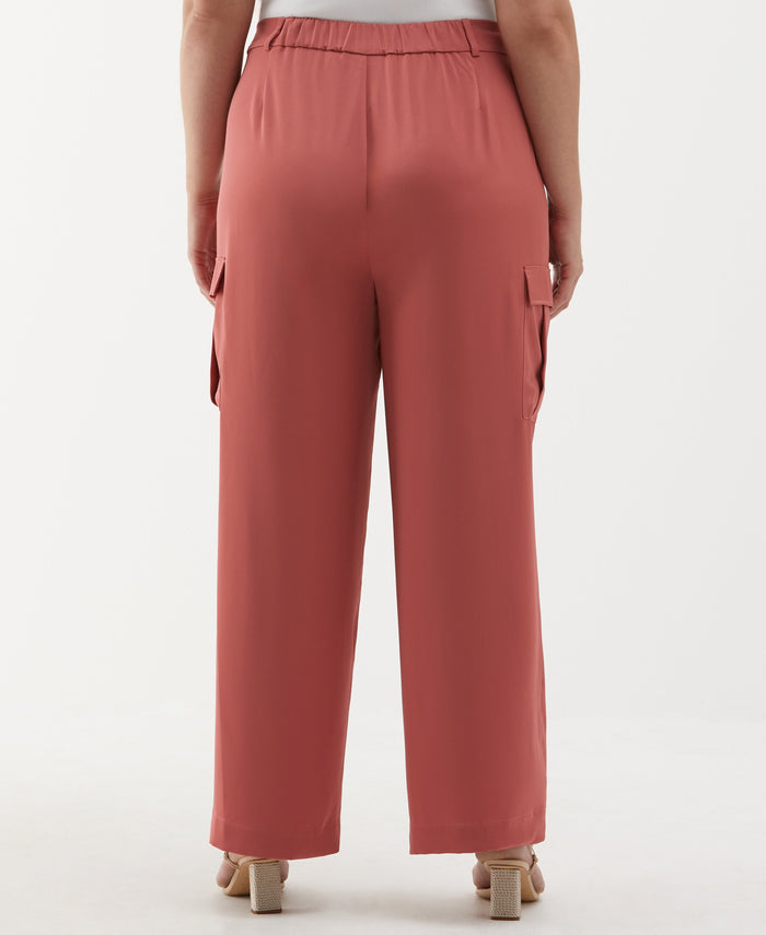 Plus Size Shine Cargo Pant (Dusty Cedar)
