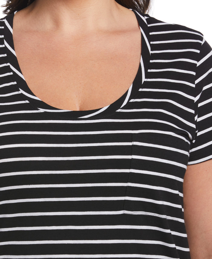 Stripe Slub Tee (Black)