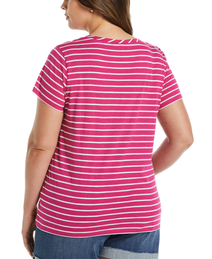 Stripe Slub Tee (Cosmo Pink)