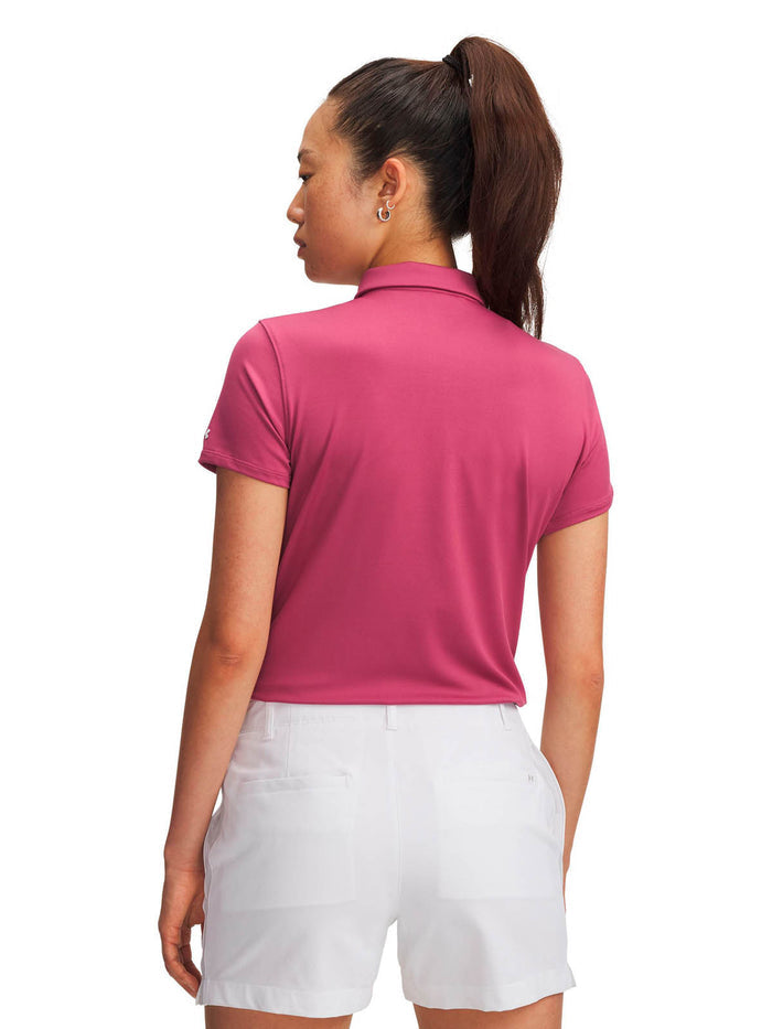 Polera manga corta de Golf para mujer Playoff rojo Under Armour