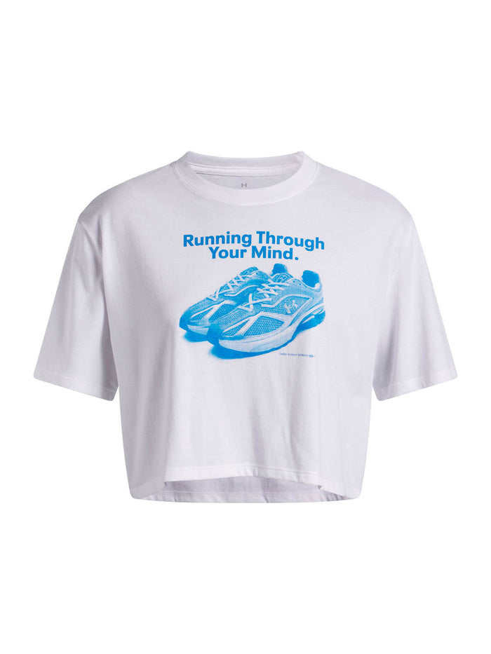 Polera Lifestyle para mujer Varsity Oversized blanco Under Armour