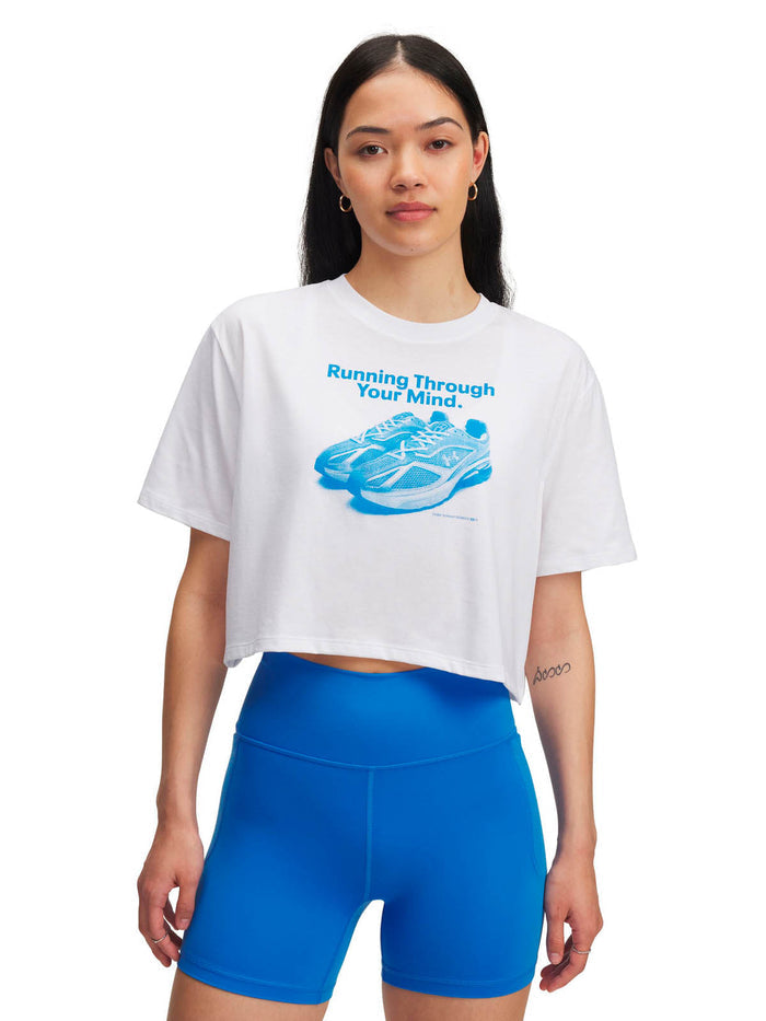 Polera Lifestyle para mujer Varsity Oversized blanco Under Armour
