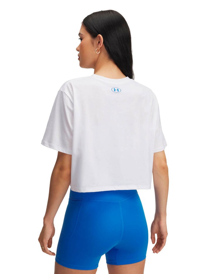 Polera Lifestyle para mujer Varsity Oversized blanco Under Armour