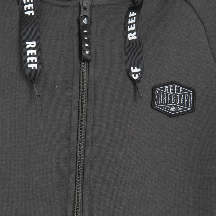 Poleron Boys Full Zipper Black Grey