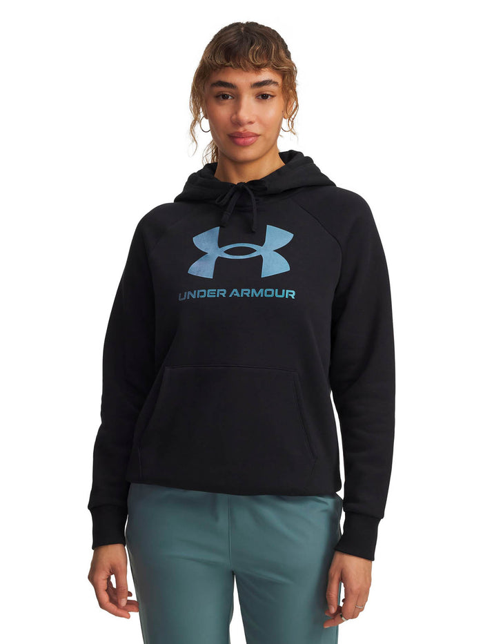 Polerón Lifestyle para mujer Rival Fleece Shimmer negro Under Armour