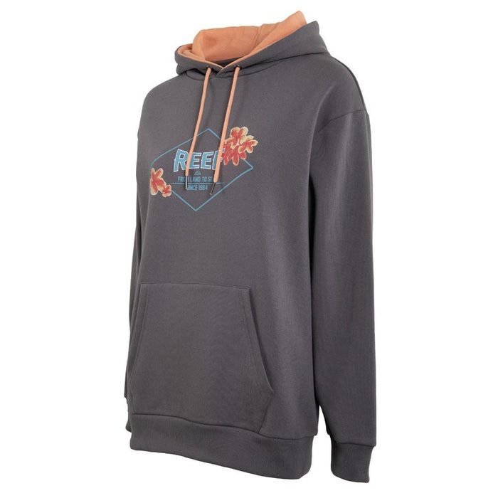 Poleron Women Hoodie Grey Flowers