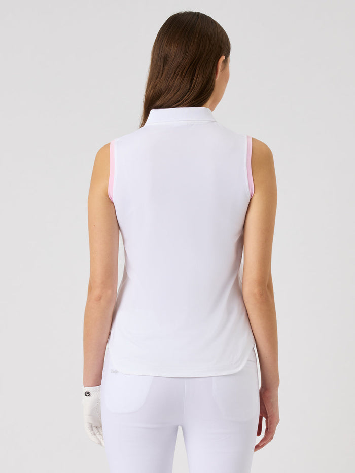 POLO DAILY ARGYLE SANS MANCHES FEMME