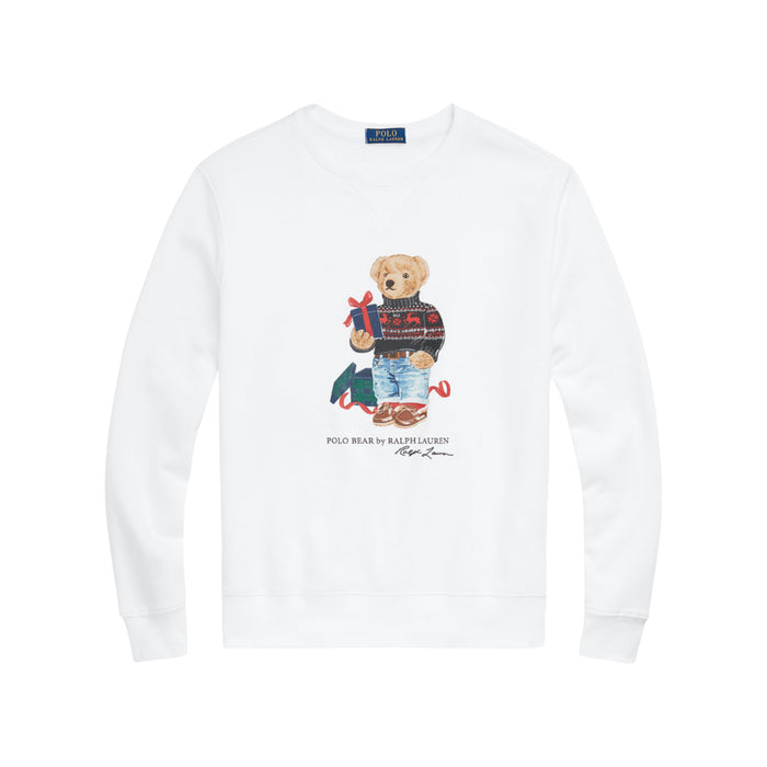 Polo Ralph Lauren Holiday Gift Bear Crewneck Sweater White