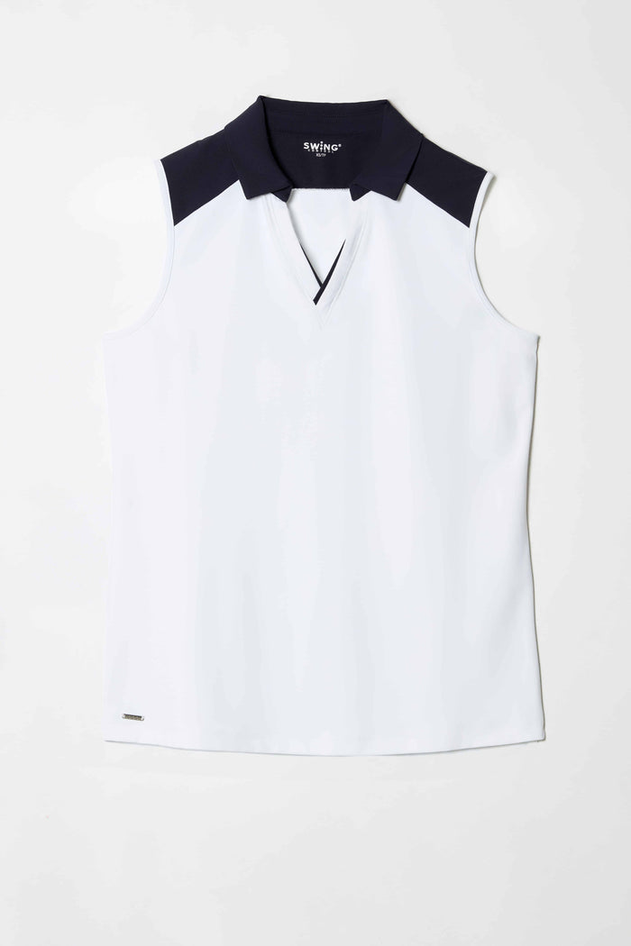 POLO SANS MANCHES SWING CONTROL AVEC CONTRAST