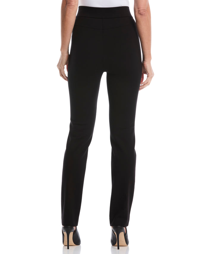 Petite Ponte Slim Leg Pant (Black)