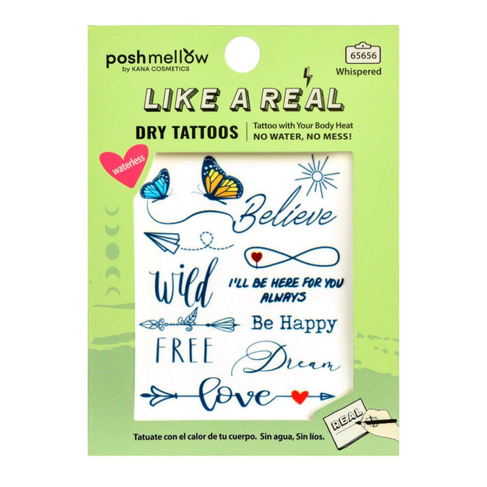 Posh Mellow Like A Real Dry Tattoo Stickers