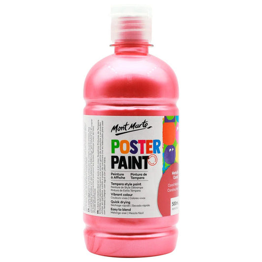 Poster Paint 500ml (16.91 US fl.oz) - Metallic Coral