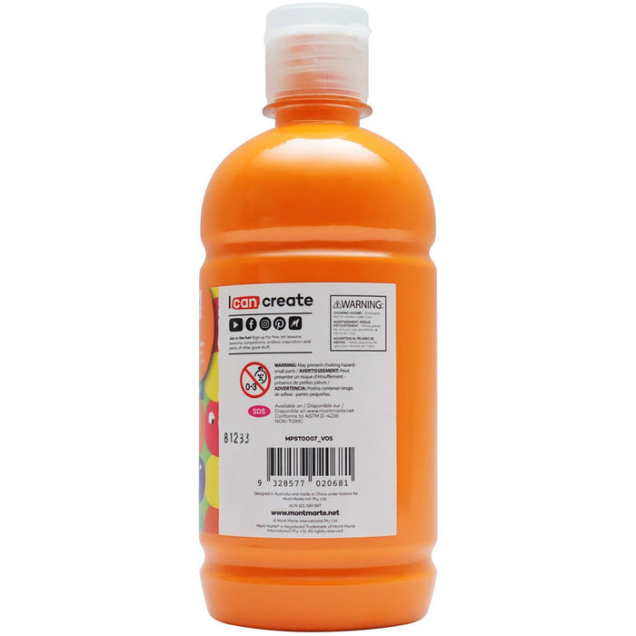Poster Paint 500ml (16.91 US fl.oz) - Orange Yellow