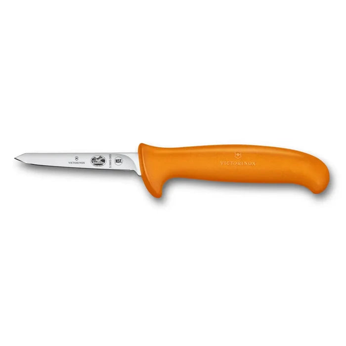 Poultry Knife, 3 ¼”, slant point, small orange Fibrox handle 5.5909.08S
