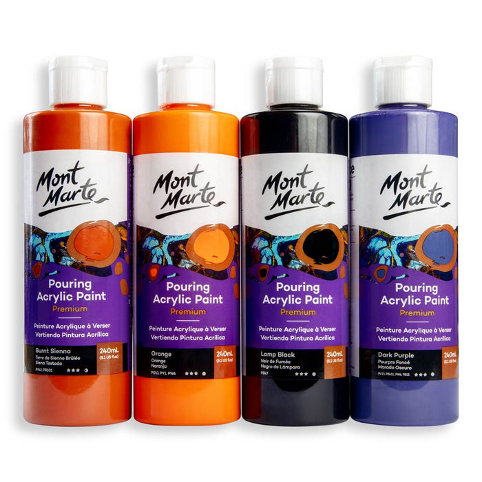 Pouring Acrylic Paint Premium 240ml (8.12 US fl.oz) - Burnt Sienna