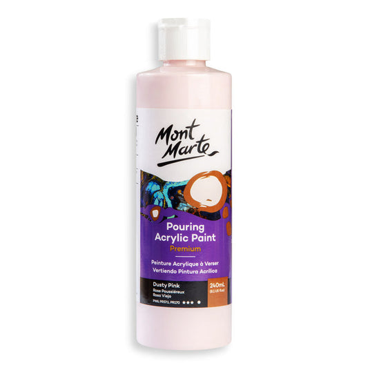 Pouring Acrylic Paint Premium 240ml (8.12 US fl.oz) - Dusty Pink