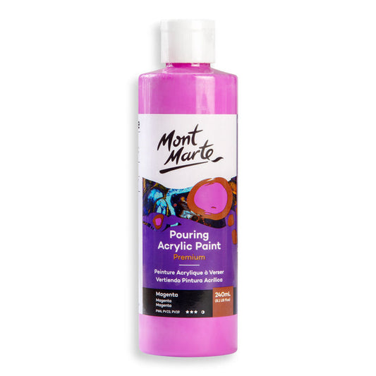 Pouring Acrylic Paint Premium 240ml (8.12 US fl.oz) - Magenta