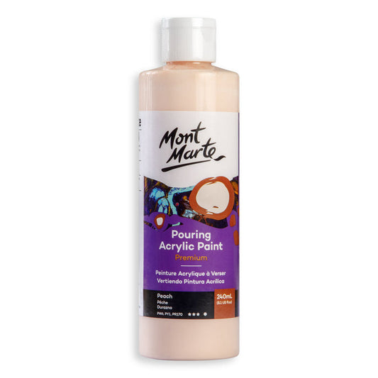 Pouring Acrylic Paint Premium 240ml (8.12 US fl.oz) - Peach
