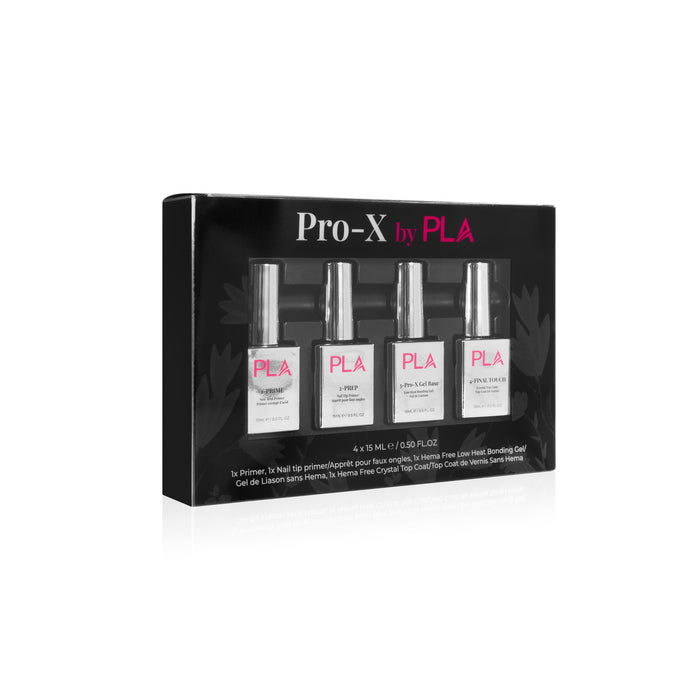 Pro-X by PLA nail liquids set in black packaging