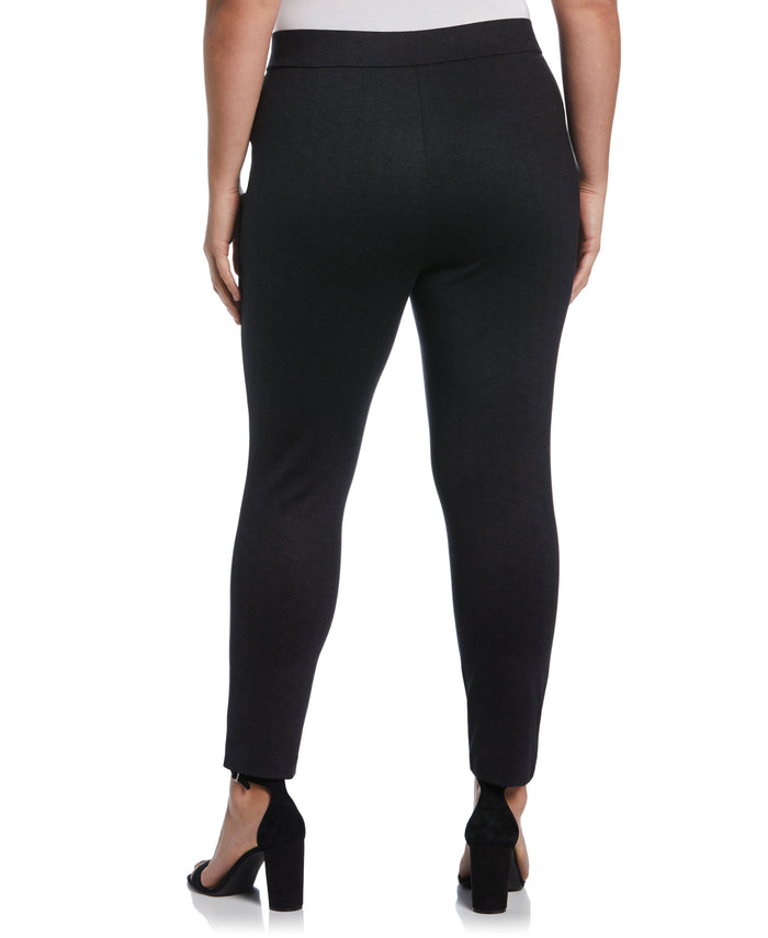 Pull-On Pant with Zip Detail (Black)