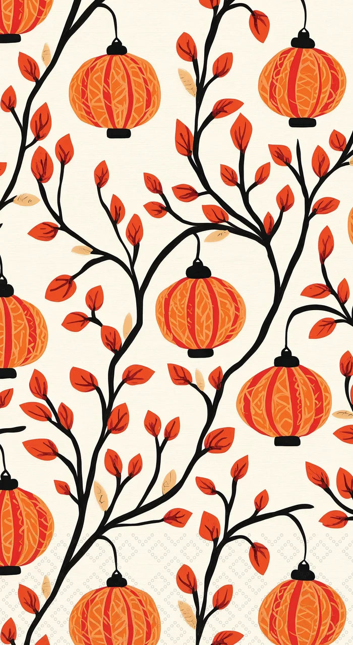 Pumpkin Branches Guest Towels
