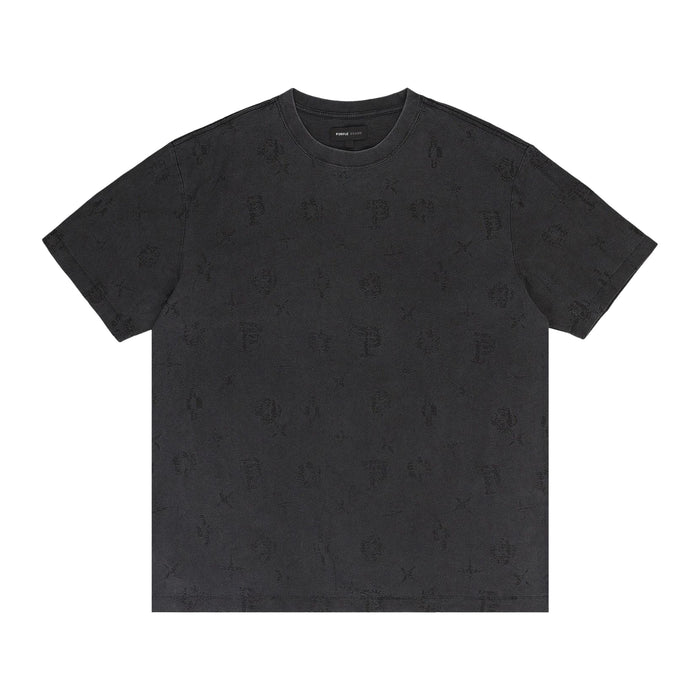 Purple Brand Textured Jersey Short-Sleeve Tee Black
